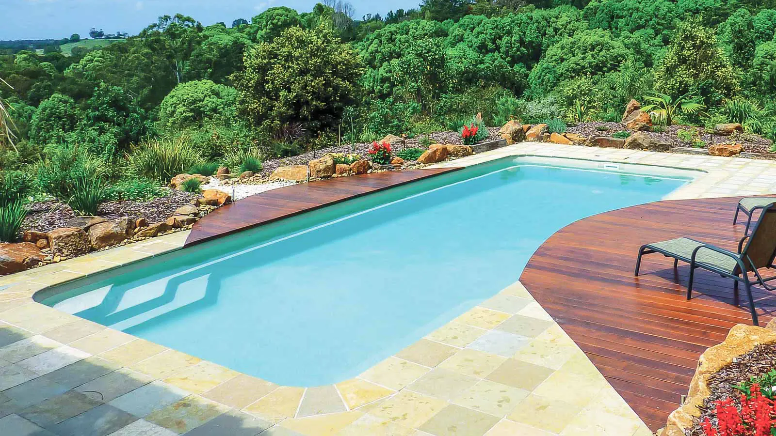 Leisure-Pools-Moroccan-Fiberglass-Pool-Shape The Moroccan™, a fiberglass pool design manufactured by Leisure Pools